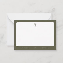 Moderne elegante Olive Green Wedding