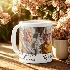 Moderne, elegante Oma-personalisierte Foto-Collage Kaffeetasse