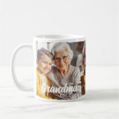 Moderne, elegante Oma-personalisierte Foto-Collage Kaffeetasse (Links)