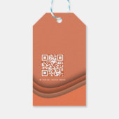 Moderne, elegante Orangenkosmetik Geschenkanhänger (Rückseite)