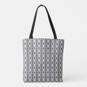 Moderne elegante ovale Schwarz-Weiß-Muster Tasche