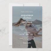 Moderne, elegante Overlay-Foto-Skripte Einladung (Vorderseite)