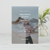 Moderne, elegante Overlay-Foto-Skripte Einladung (Stehend Vorderseite)