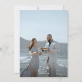 Moderne, elegante Overlay-Foto-Skripte Einladung (Rückseite)