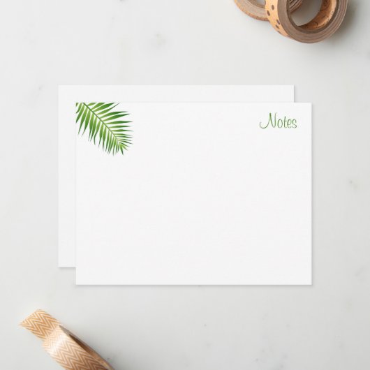 Moderne elegante Palm-Blätter Handschrift Vorlage (Vorderseite/Rückseite Beispiel)