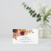 Moderne Elegante Pampas Grass Floral  Visitenkarte (Stehend Vorderseite)