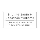 Moderne, elegante Pärchennamen Rücksendeadresse Gummistempel (Prägung)