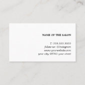 Moderne Elegante Pastel Blaues Gelbes Haar Stylist Visitenkarte (Rückseite)