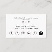 Moderne Elegante Pastel fett Weiße Schönheit Treuekarte (Rückseite)