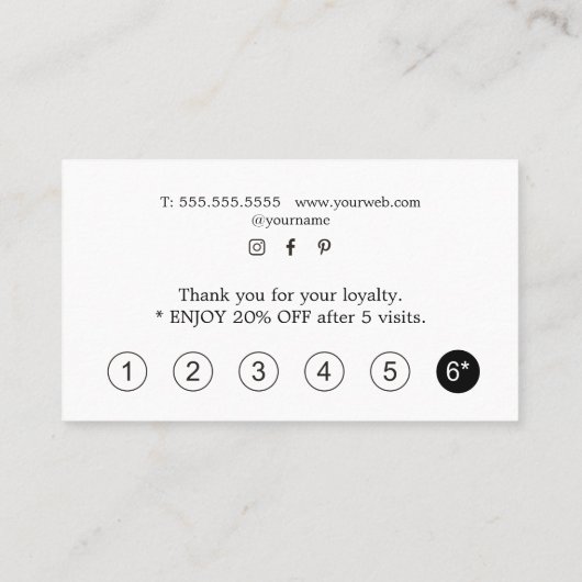 Moderne Elegante Pastel fett Weiße Schönheit Treuekarte (Rückseite)