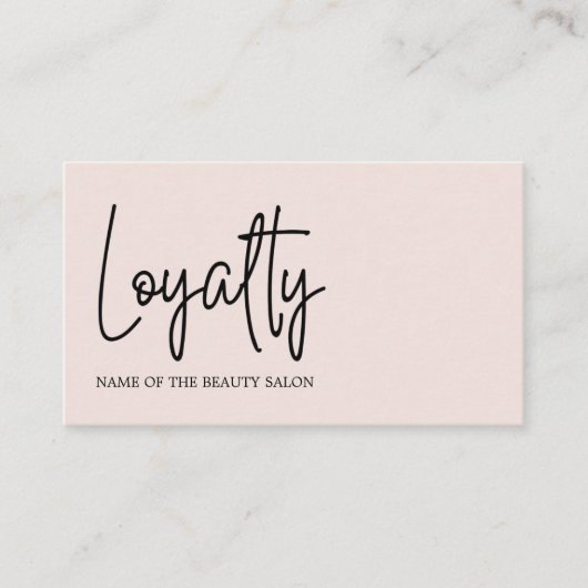 Moderne Elegante Pastel fett Weiße Schönheit Treuekarte (Vorderseite)