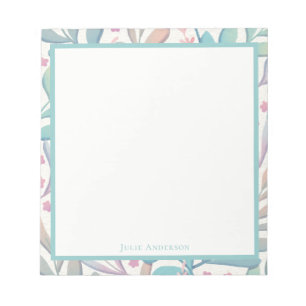 Moderne Elegante Pastel Floral Notizblock