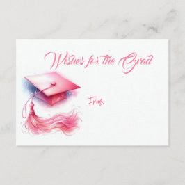 Moderne, elegante Pastel Graduation Cap Begleitkarte