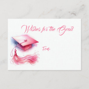 Moderne, elegante Pastel Graduation Cap Begleitkarte