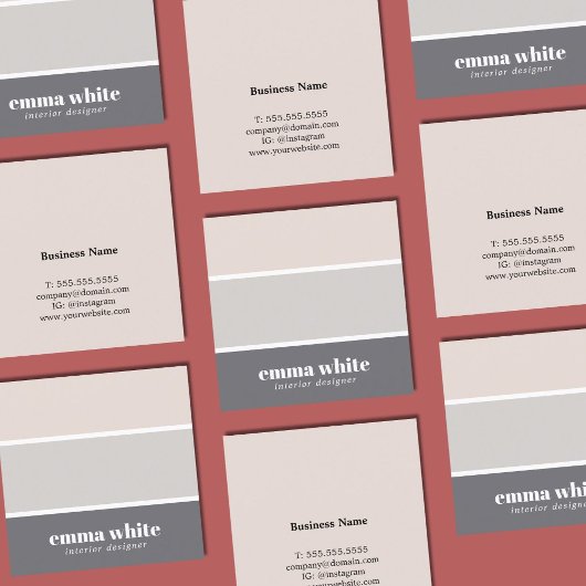 Moderne, elegante Pastel Stripes Räume Designer Quadratische Visitenkarte