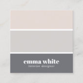 Moderne, elegante Pastel Stripes Räume Designer Quadratische Visitenkarte (Vorderseite)