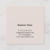 Moderne, elegante Pastel Stripes Räume Designer Quadratische Visitenkarte (Rückseite)