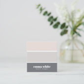 Moderne, elegante Pastel Stripes Räume Designer Quadratische Visitenkarte (Stehend Vorderseite)