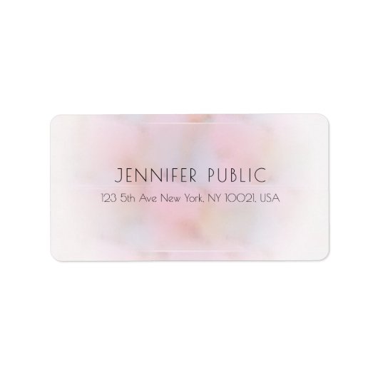 Moderne elegante Pastelfarben Einfache Vorlage Adressaufkleber (Vorne)