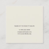 Moderne Elegante Pastelschere Frisur Stylist Quadratische Visitenkarte (Rückseite)