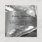 Moderne Elegante Peach Coral Beauty Beruflich Quadratische Visitenkarte (Rückseite)