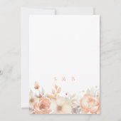 Moderne elegante Peach Floral Engagement Party Einladung (Rückseite)