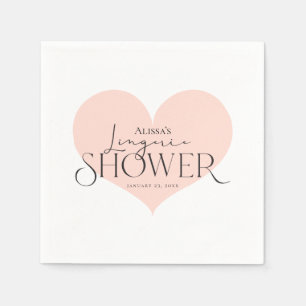 Moderne elegante Peach White Heart Lingerie Dusche Serviette