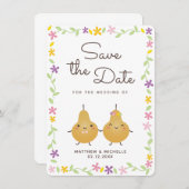 Moderne, elegante, perfekte Hochzeit rettet das Da Save The Date (Vorne/Hinten)