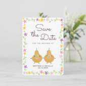 Moderne, elegante, perfekte Hochzeit rettet das Da Save The Date (Stehend Vorderseite)