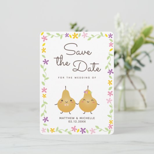 Moderne, elegante, perfekte Hochzeit rettet das Da Save The Date (Stehend Vorderseite)