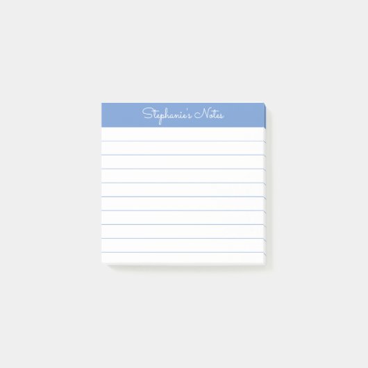 Moderne elegante periwinkelbule personalisierte No Post-it Klebezettel (Vorderseite)