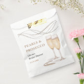 Moderne Elegante Perlen & Prosecco Brautparty Geschenktütchen (Versiegelt)