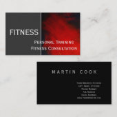 Moderne elegante Personal Trainer Business Card Visitenkarte (Vorne/Hinten)