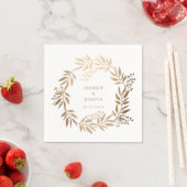 Moderne, elegante Personalisiert-Gold-Monogramm-Ho Serviette (Beispiel)