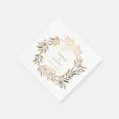 Moderne, elegante Personalisiert-Gold-Monogramm-Ho Serviette (Ecke)