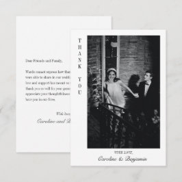 Moderne, elegante Personalisiert Message Foto Hoch Dankeskarte