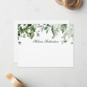 Moderne Elegante Personalisierte botanische Vegeta Mitteilungskarte (Vorderseite/Rückseite Beispiel)