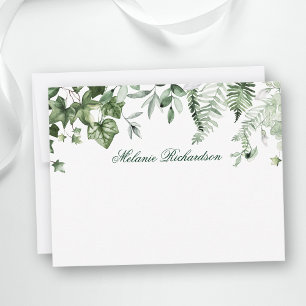 Moderne Elegante Personalisierte botanische Vegeta Mitteilungskarte