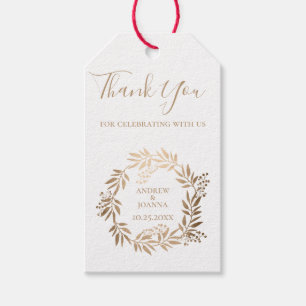 Moderne elegante personalisierte Goldmonogramm Geschenkanhänger