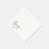 Moderne elegante Personalisierte Hochzeit Einfache Serviette (Ecke)