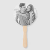 Moderne, elegante Personalisierte Monogram-Foto-Ho Fächer (Rückseite)