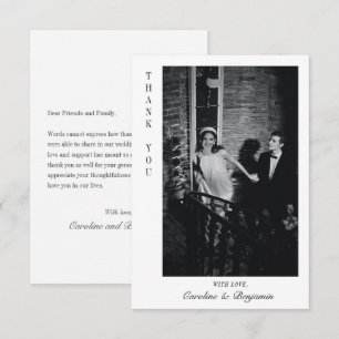 Moderne elegante personalisierte Nachricht Foto-Ho Dankeskarte