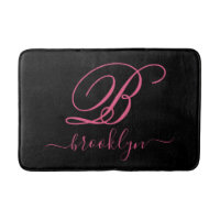 Moderne elegante Personalisierte Rosa Name Mit Mon