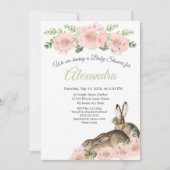 Moderne elegante Pink Poppy Blumendusche Ankündigung (Vorderseite)