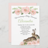 Moderne elegante Pink Poppy Blumendusche Ankündigung (Vorne/Hinten)