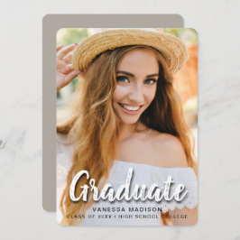 Moderne Elegante Pinselschrift | Trendy Foto Grad Ankündigung