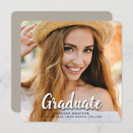 Moderne Elegante Pinselschrift | Trendy Foto Grad Ankündigung