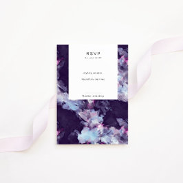 Moderne elegante Pinselstriche ziehen vertikale RS RSVP Karte