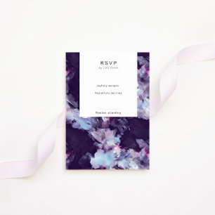 Moderne elegante Pinselstriche ziehen vertikale RS RSVP Karte
