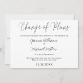Moderne, elegante Planänderung Einladung (Vorderseite)